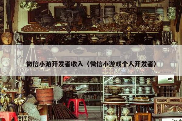 微信小游开发者收入（微信小游戏个人开发者）