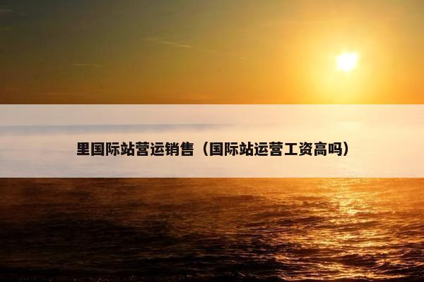 里国际站营运销售（国际站运营工资高吗）
