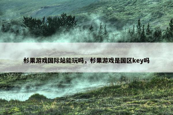 杉果游戏国际站能玩吗，杉果游戏是国区key吗