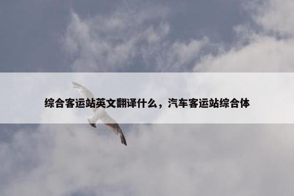 综合客运站英文翻译什么，汽车客运站综合体