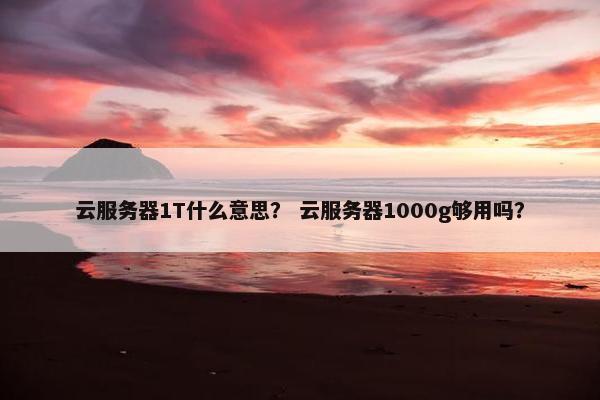云服务器1T什么意思？ 云服务器1000g够用吗？