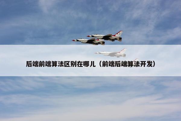 后端前端算法区别在哪儿（前端后端算法开发）