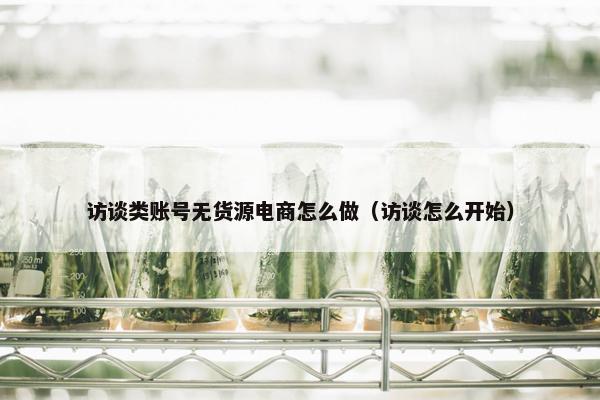 访谈类账号无货源电商怎么做（访谈怎么开始）