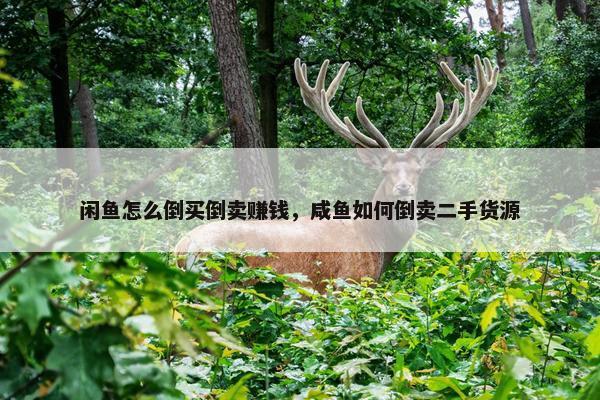 闲鱼怎么倒买倒卖赚钱，咸鱼如何倒卖二手货源
