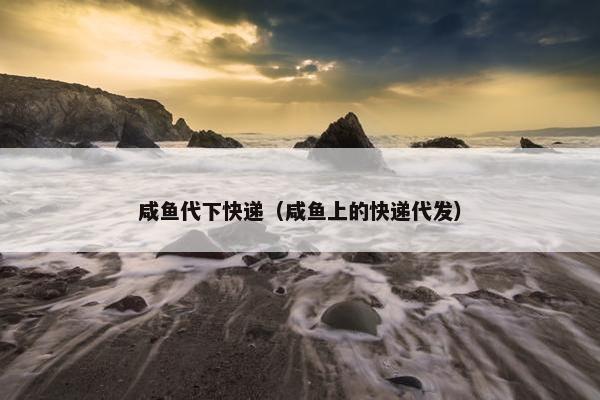 咸鱼代下快递（咸鱼上的快递代发）
