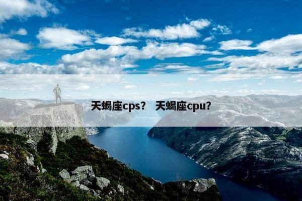 天蝎座cps？ 天蝎座cpu？