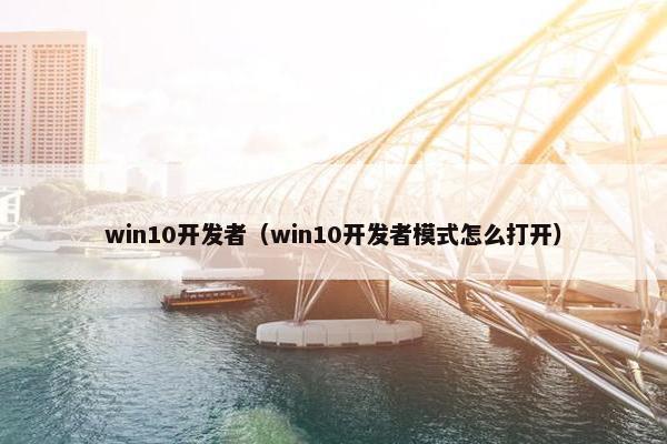 win10开发者（win10开发者模式怎么打开）