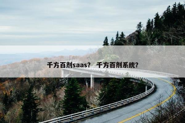 千方百剂saas？ 千方百剂系统？