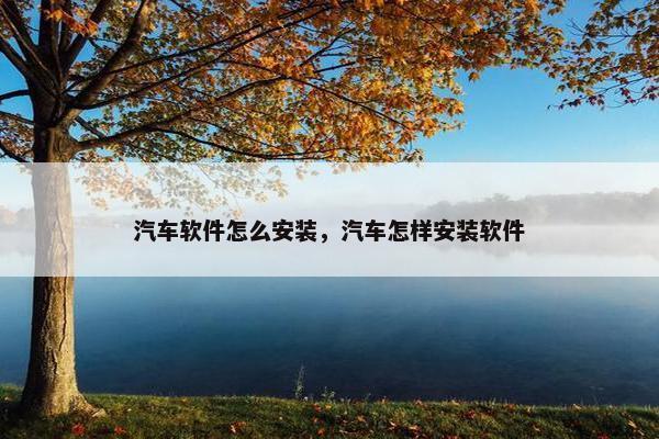 汽车软件怎么安装，汽车怎样安装软件