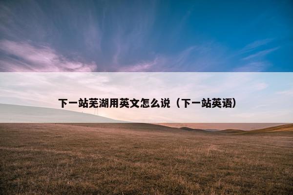 下一站芜湖用英文怎么说（下一站英语）
