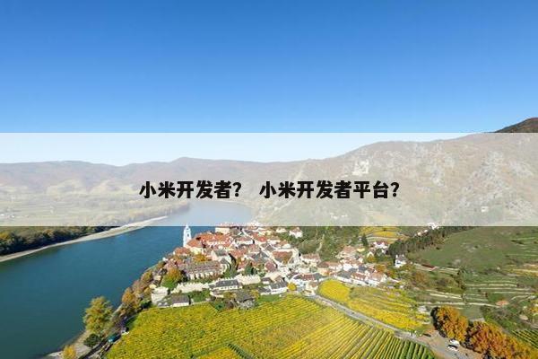 小米开发者？ 小米开发者平台？