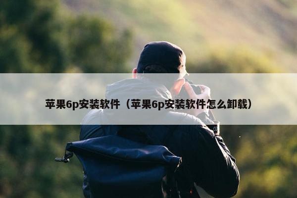 苹果6p安装软件（苹果6p安装软件怎么卸载）