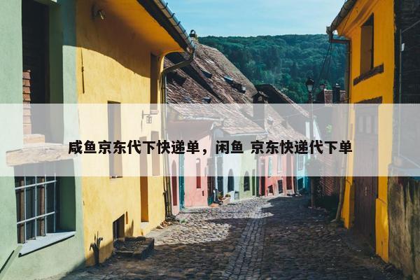 咸鱼京东代下快递单，闲鱼 京东快递代下单