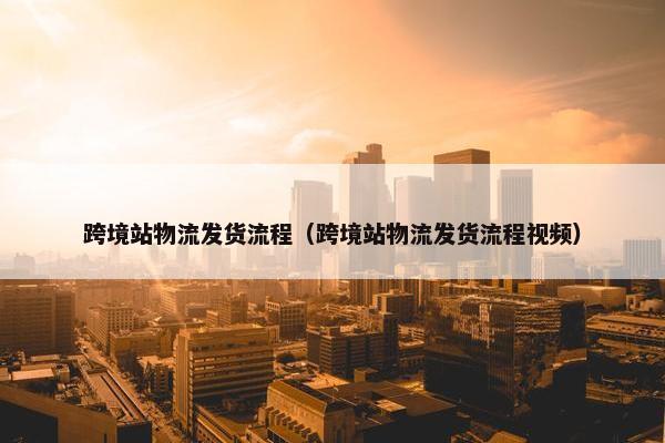 跨境站物流发货流程（跨境站物流发货流程视频）