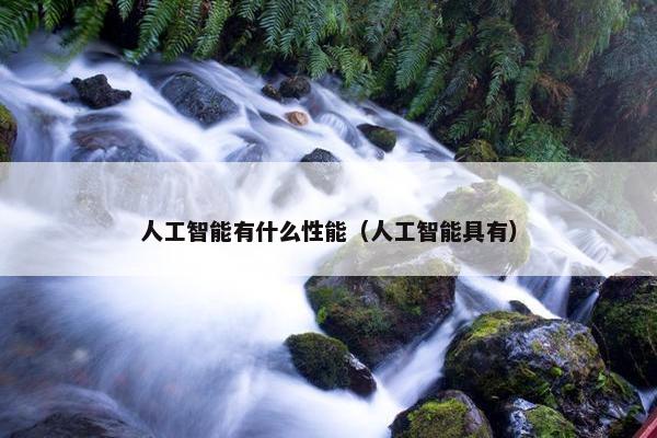 人工智能有什么性能（人工智能具有）