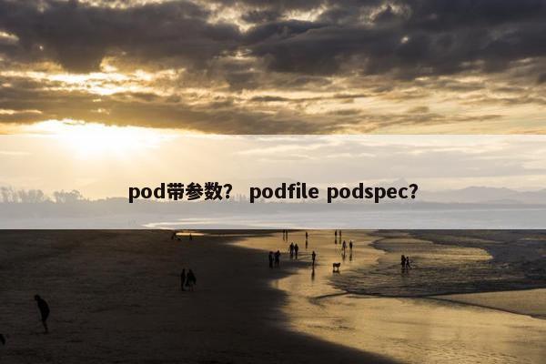pod带参数？ podfile podspec？