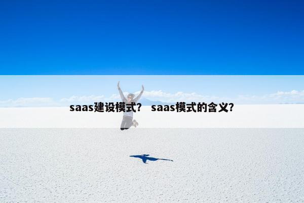 saas建设模式？ saas模式的含义？