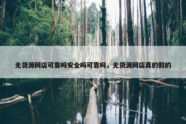 无货源网店可靠吗安全吗可靠吗，无货源网店真的假的