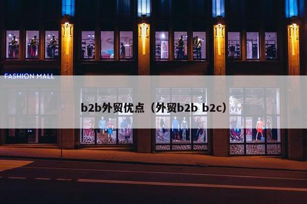b2b外贸优点（外贸b2b b2c）
