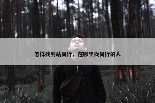 怎样找到站同行，在哪里找同行的人