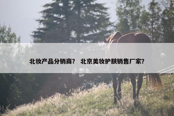 北妆产品分销商？ 北京美妆护肤销售厂家？