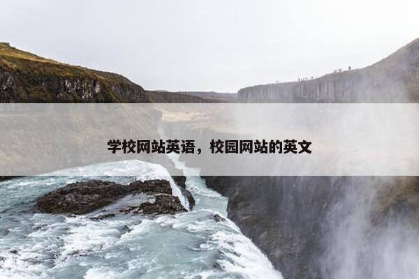 学校网站英语，校园网站的英文