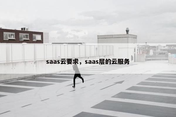 saas云要求，saas层的云服务