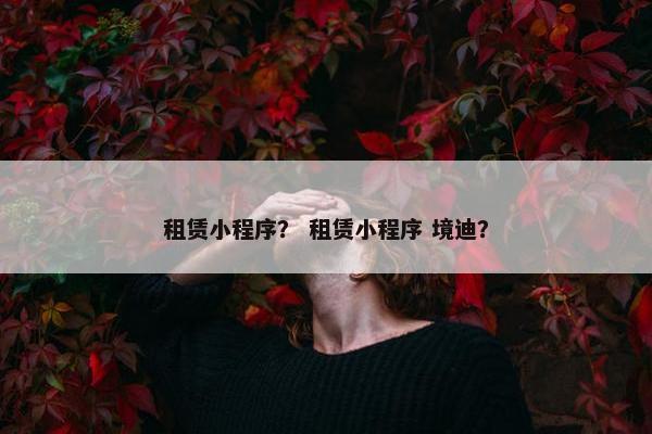 租赁小程序？ 租赁小程序 境迪？