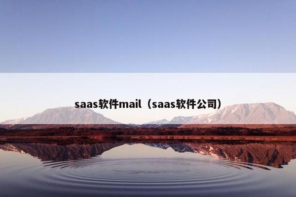 saas软件mail（saas软件公司）