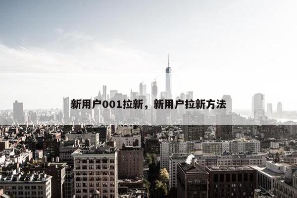 新用户001拉新，新用户拉新方法