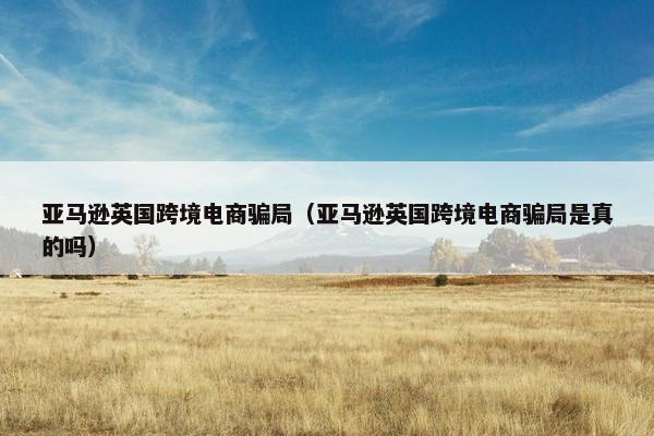 亚马逊英国跨境电商骗局（亚马逊英国跨境电商骗局是真的吗）
