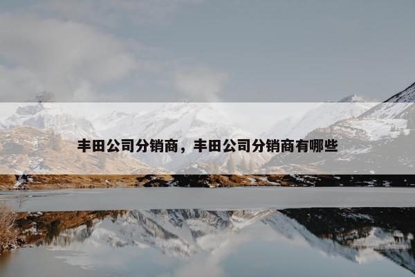 丰田公司分销商，丰田公司分销商有哪些
