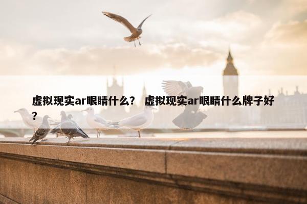 虚拟现实ar眼睛什么？ 虚拟现实ar眼睛什么牌子好？