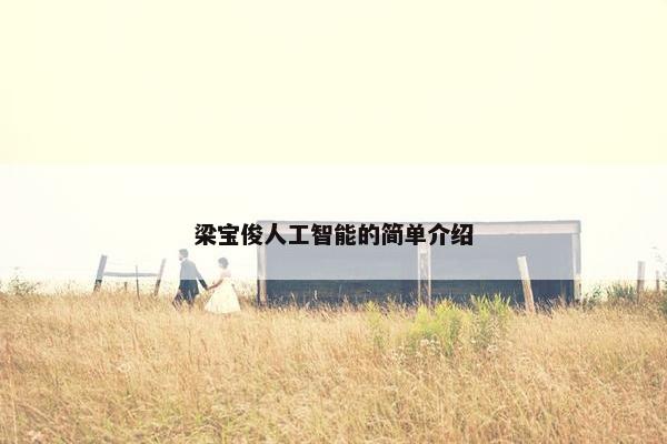 梁宝俊人工智能的简单介绍