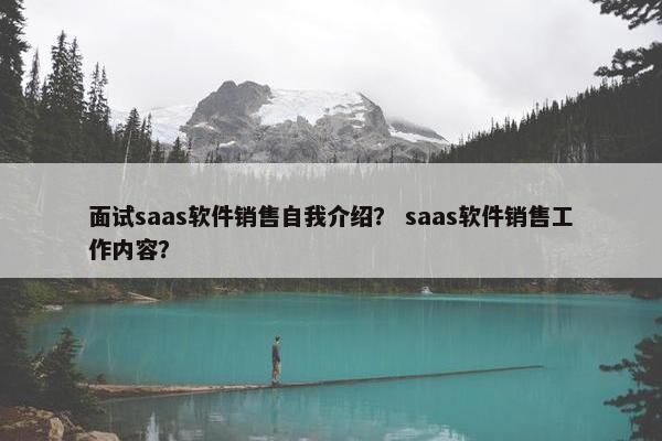 面试saas软件销售自我介绍？ saas软件销售工作内容？