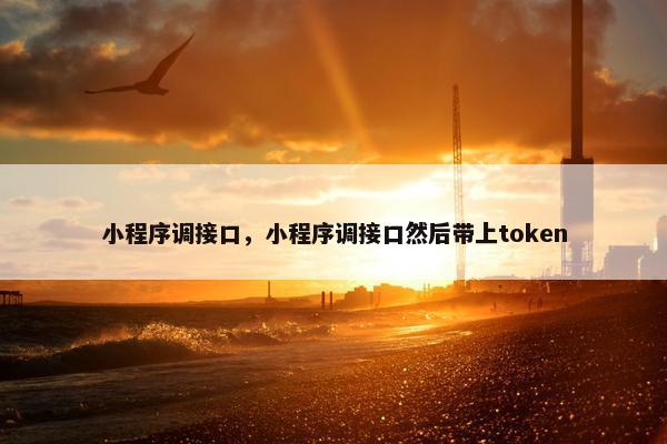 小程序调接口，小程序调接口然后带上token