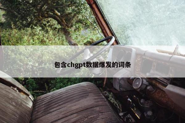 包含chgpt数据爆发的词条