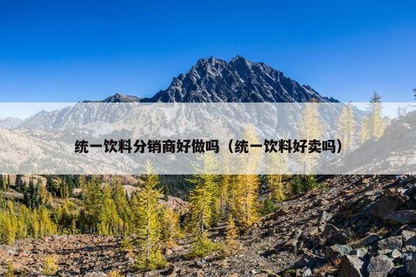 统一饮料分销商好做吗（统一饮料好卖吗）