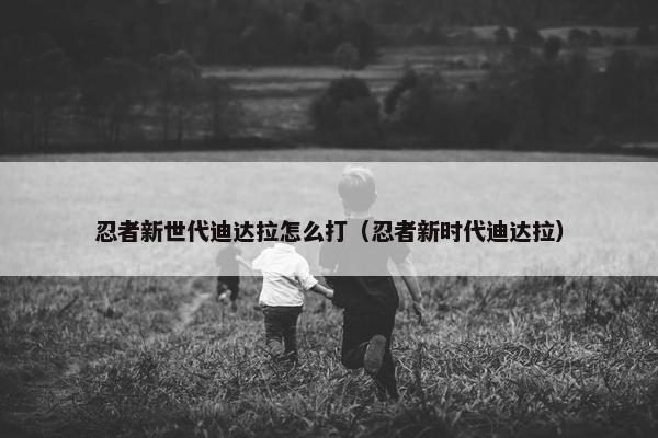 忍者新世代迪达拉怎么打（忍者新时代迪达拉）