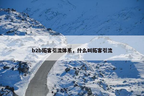 b2b拓客引流体系，什么叫拓客引流