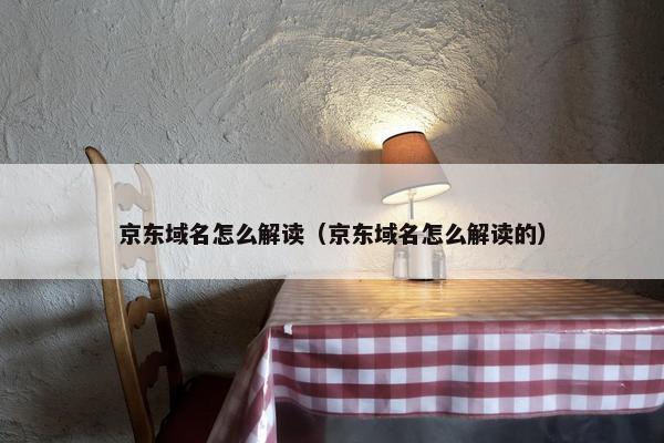 京东域名怎么解读（京东域名怎么解读的）