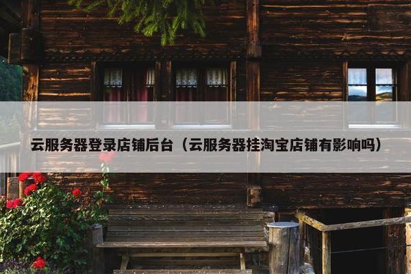 云服务器登录店铺后台（云服务器挂淘宝店铺有影响吗）