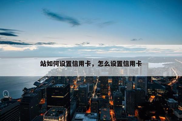 站如何设置信用卡，怎么设置信用卡
