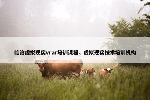 临沧虚拟现实vrar培训课程，虚拟现实技术培训机构