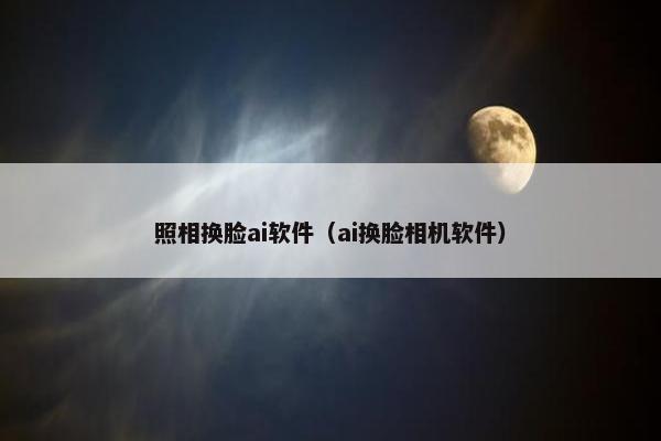 照相换脸ai软件（ai换脸相机软件）