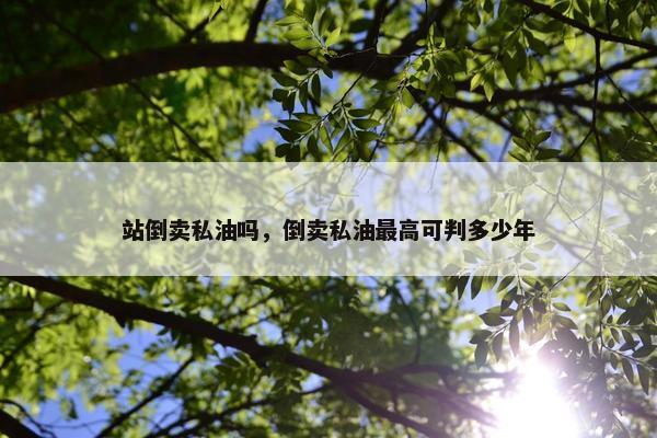 站倒卖私油吗，倒卖私油最高可判多少年