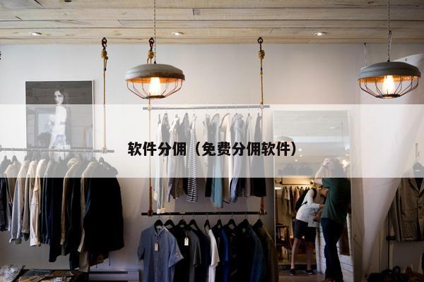 软件分佣（免费分佣软件）