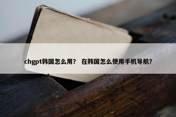 chgpt韩国怎么用？ 在韩国怎么使用手机导航？