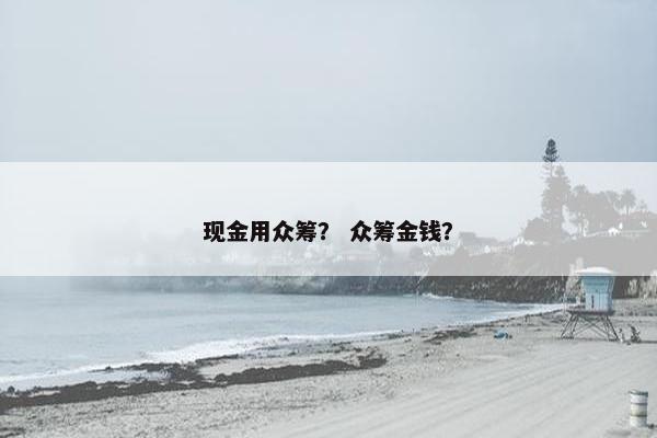 现金用众筹？ 众筹金钱？