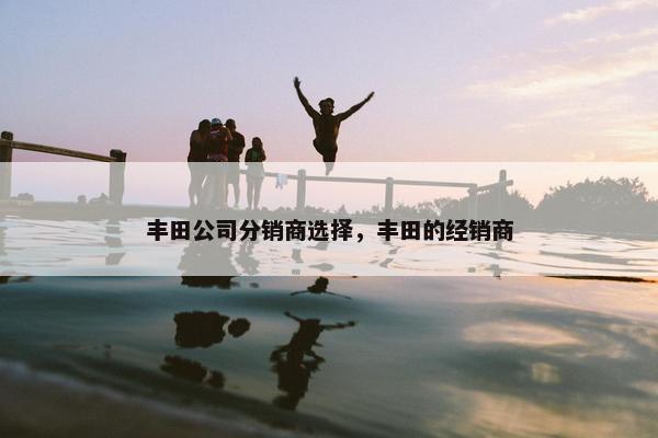 丰田公司分销商选择，丰田的经销商